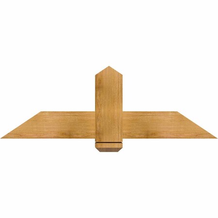 Ekena Millwork Eugene Rough Sawn Timber Gable Bracket, Western Red Cedar, 48"W x 16"H x 4"D x 6"F, 8/12 Pitch GBW048X16X0406EUG00RWR